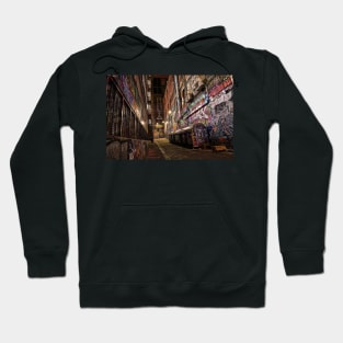 Graffiti Lane at Night Time Hoodie